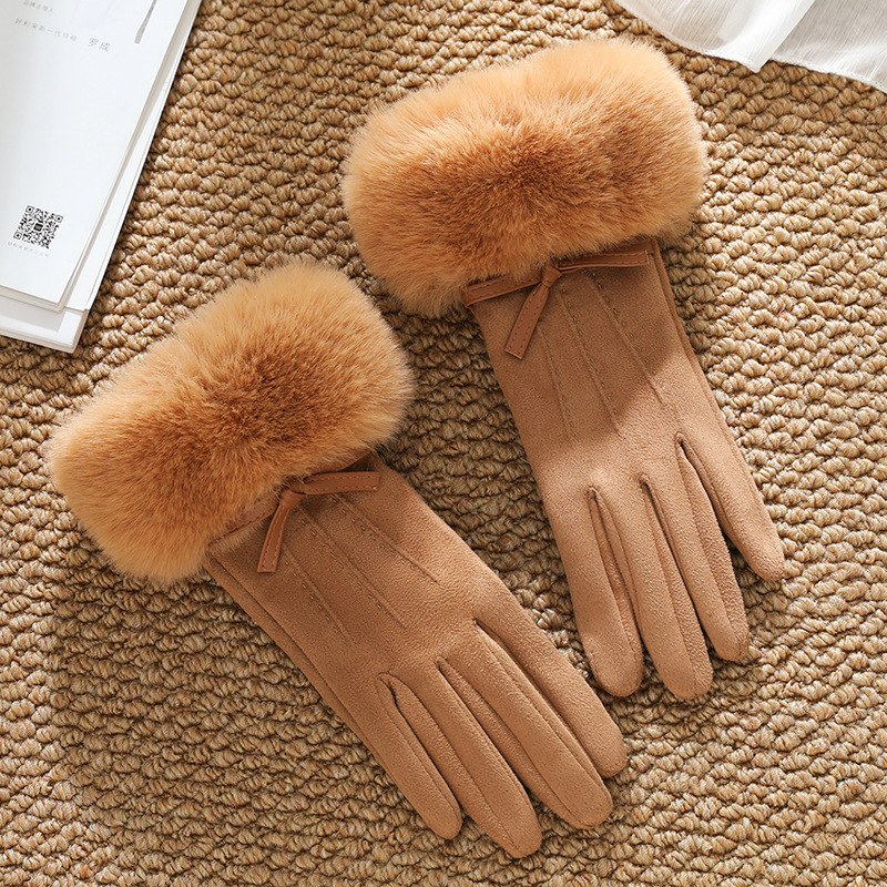 Guantes Térmicos de Felpa para Mujer de Poliéster Antideslizante, Pantalla táctil, Térmico para Ciclismo y Uso Exterior image 86