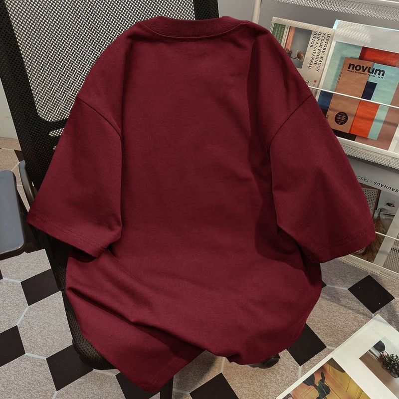 100% シンプルなデザインのレタープリント半袖レディースイントレンディなブランド T シャツ夏多用途ルーズトップ|undefined