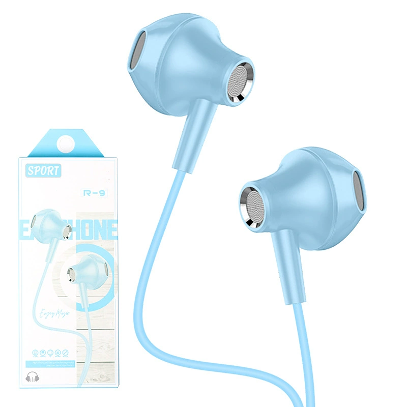 Cross -border explosion heavy subwoofer semi -in -ear control wired headphones 3.5mm direct plug wheat earbud game music