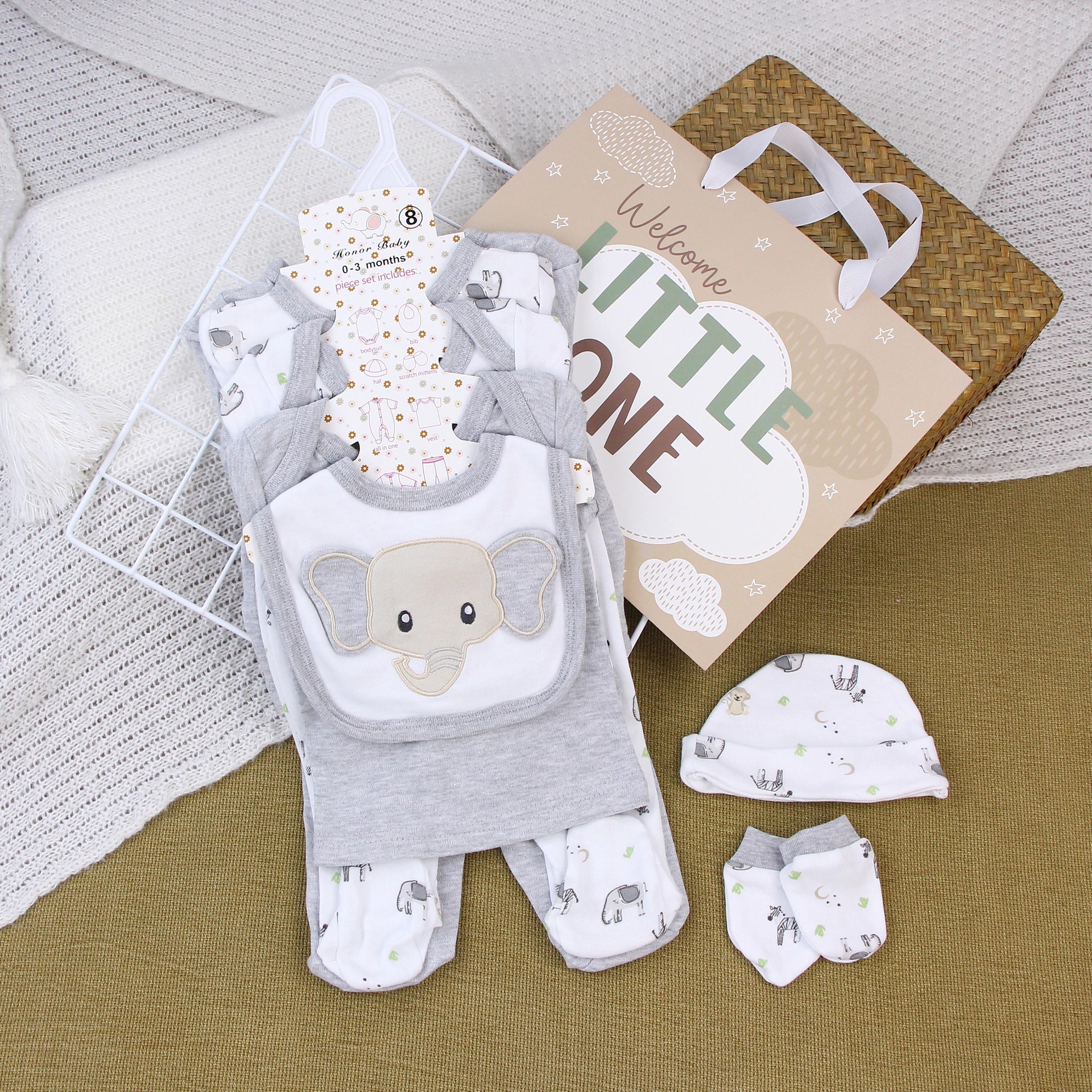 Caja de regalo de recién nacidos, ropa de escalada unida, ropa de algodón, ropa de bebé de luna llena, ropa de bebé para hombres y mujeres image 24