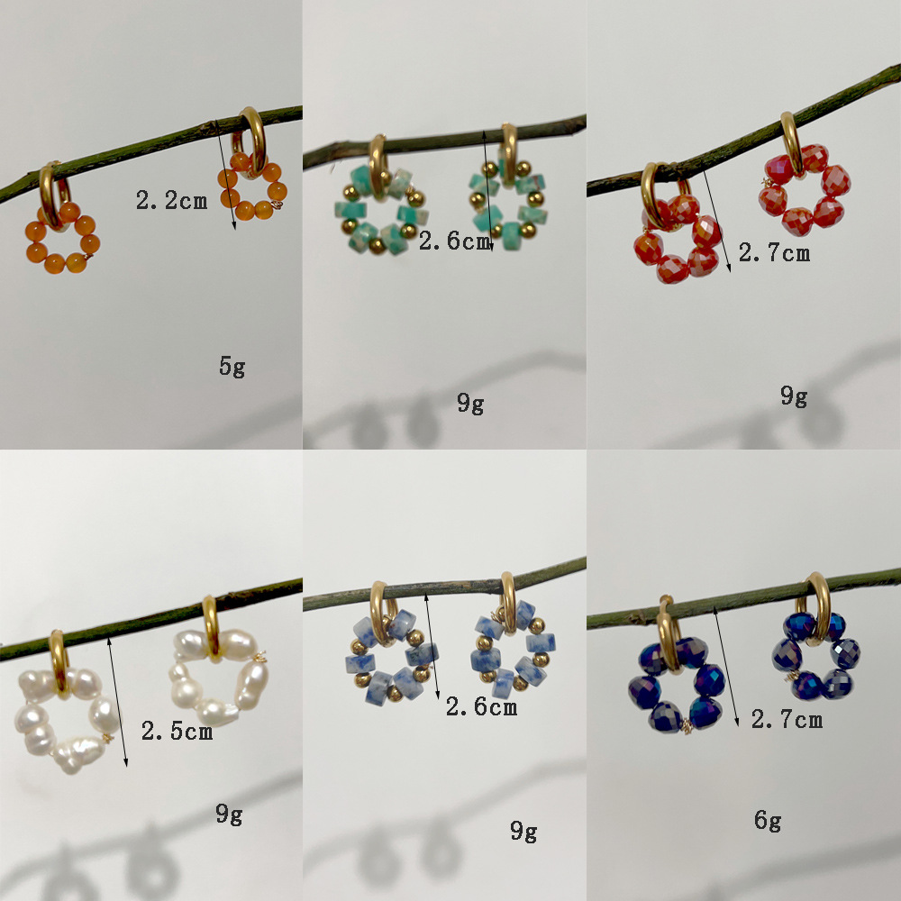 9g Weight Fashion Geometric Stainless Steel Plating Earrings 1 Pair
