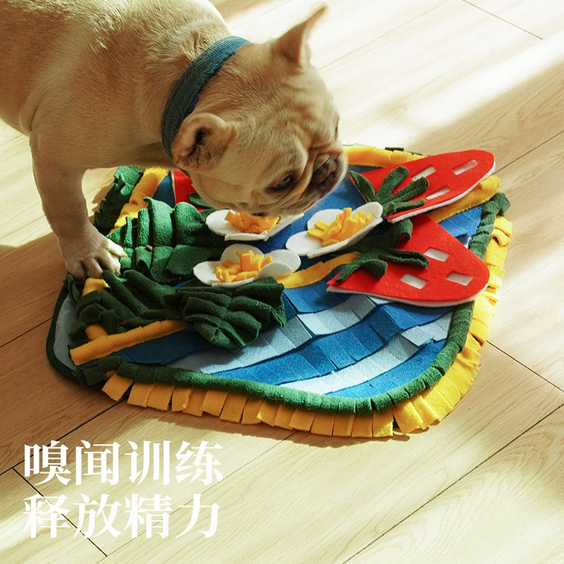 Интерактивный развивающий коврик для собак с ароматом клубники и малины, игрушка для снятия стресса и развлечения, коврик для развития энергии