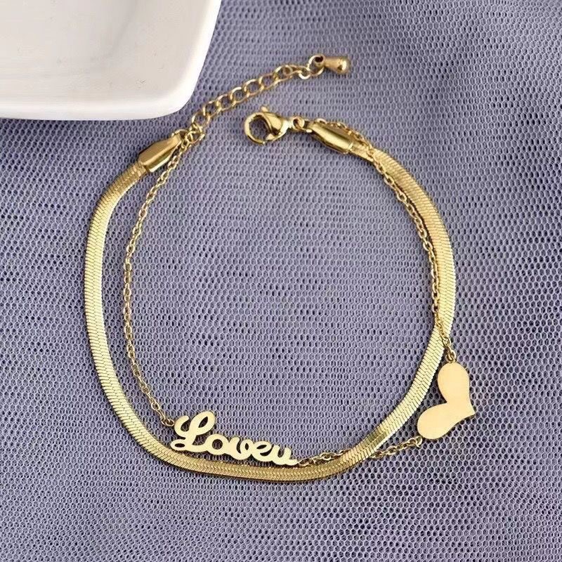 Design double-layer brand bracelet stainless steel