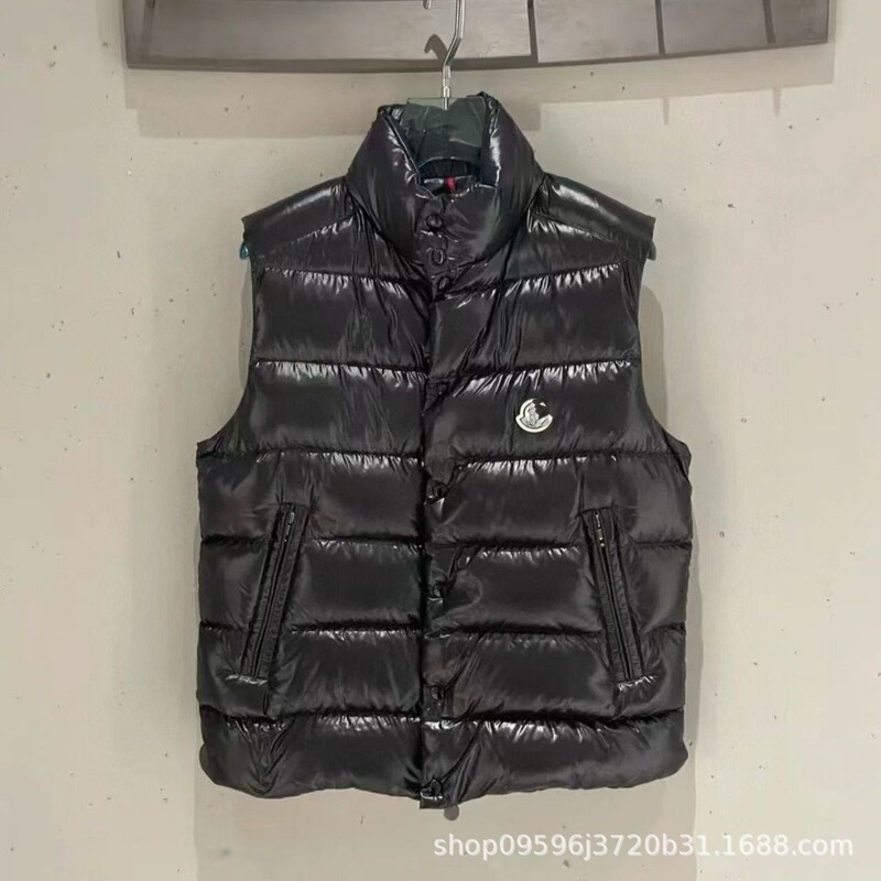 Foreign Trade Mk Winter New Mengjia down Classic Vest Glossy Couple Style Trendy Brand Vest Warm Jacket Jacket