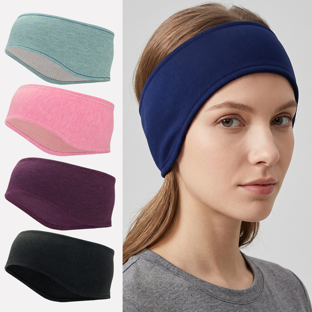 Guanyu Warm Ear Protection Headband, Double-Layer Fleece Ear Muffs, Outdoor Skiing and Cycling Windproof Ear Covers, Winter Running Headband
