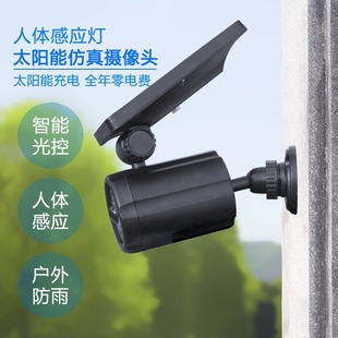 New solar outdoor courtyard hanging lamp simulation camera wall lamp human body infrared sensor indoor household street lamp