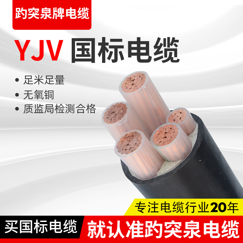 厂家批发 4+1芯铜芯电缆 阻燃电线电缆 无氧铜芯阻燃YJV电缆