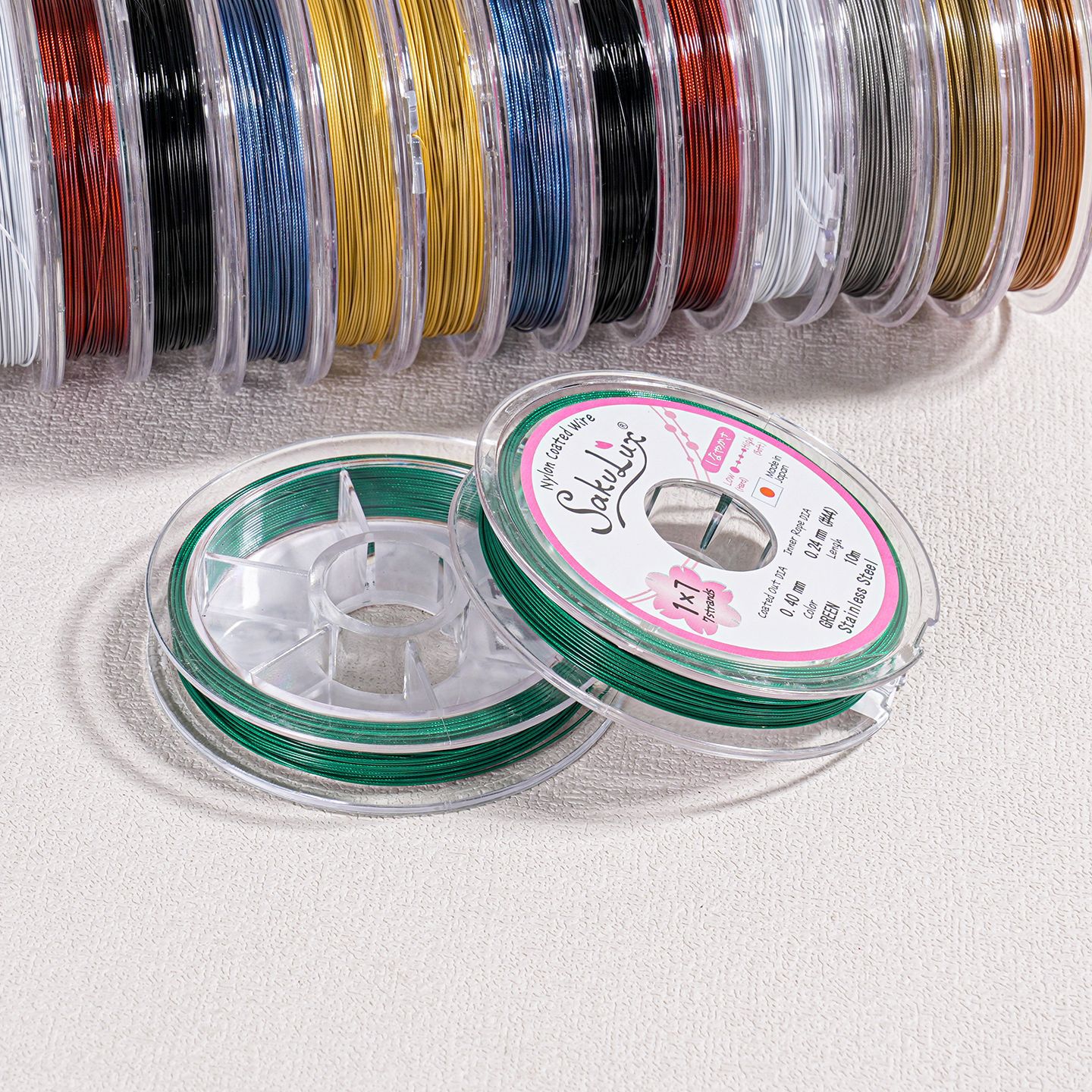 Japón de alta gama de alambre de oro de alambre de acero con accesorios de alambre especial de perlas pulsera cuerda de cuentas material DIY hecho a mano