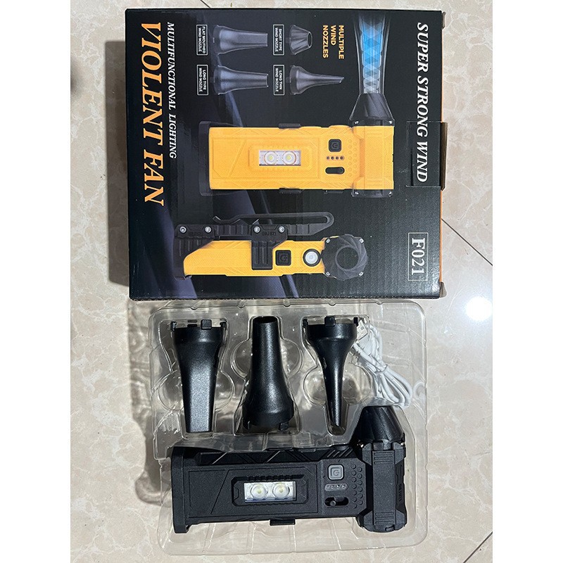 Transfronterizo nuevo ventilador de turbina de automóvil ventilador de mano al aire libre acampado USB motor sin escobillas mini ventilador violento