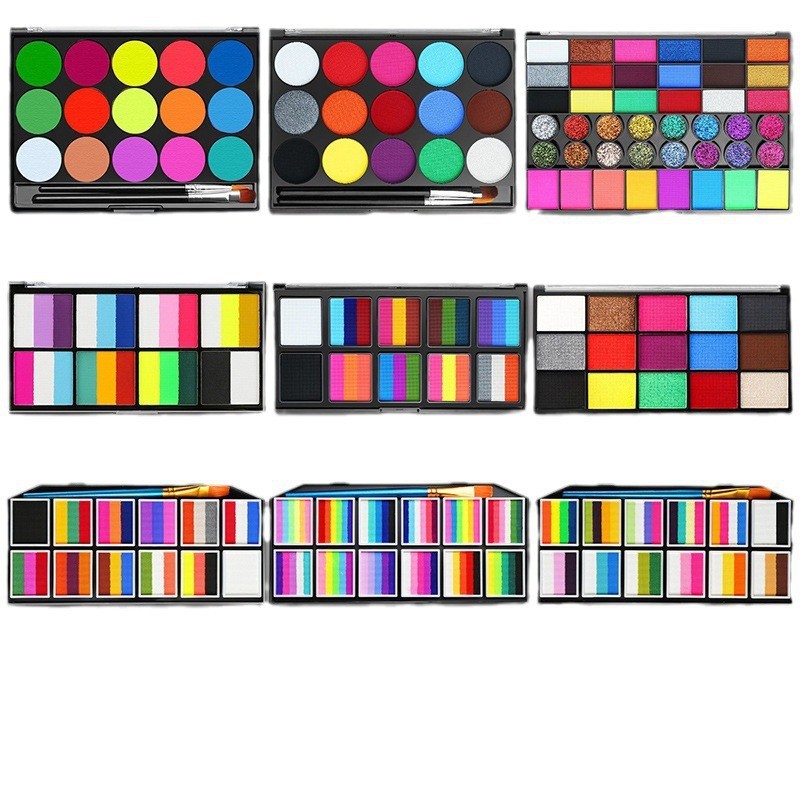 Herramientas de pintura facial para niños, drama escénico, maquillaje corporal, crema de pintura profesional, pintura facial soluble en agua