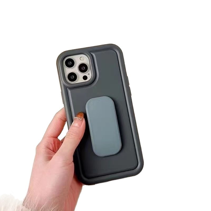 携帯電話ホルダーデスクトップ目に見えないバックステッカーサポートフレーム折りたたみ粘着ポータブルコンパクトプッシュプルホルダー|undefined