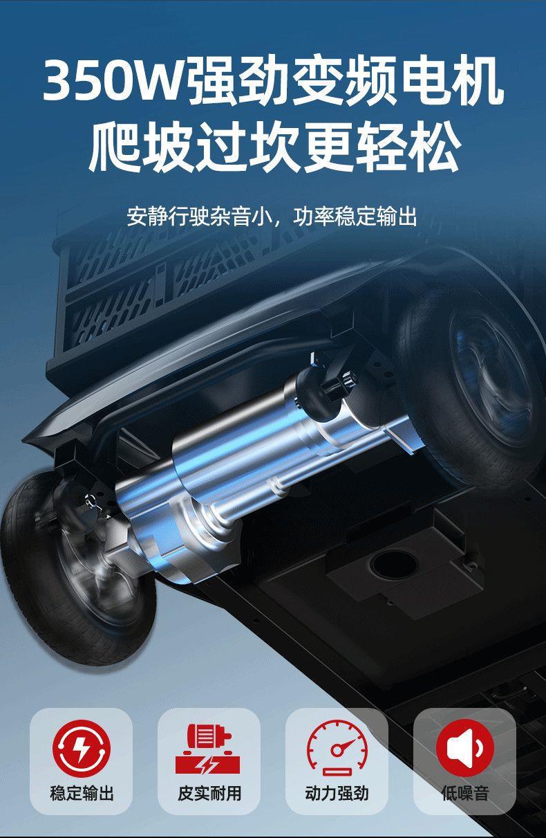【Hot-Selling Item】Folding Electric Four-Wheel Scooter for the Elderly, Dual-Seater Electric Mobility Aid Vehicle for Disabled People, Battery-Powered Vehicle