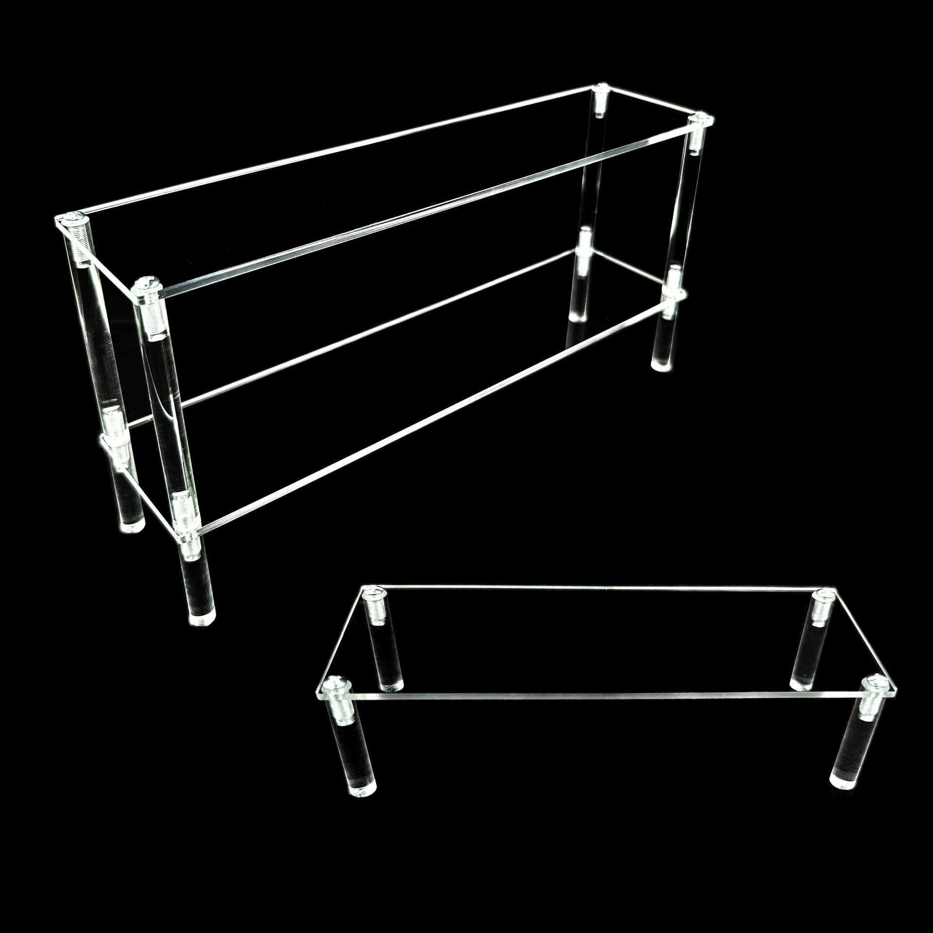 Прямоугольная акриловая прозрачная витрина, стеллаж для хранения кукол, косметика, ювелирные изделия, настольная витрина