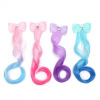 Children's wig, hair accessory, curly hairpins with bow, suitable for import, for performances