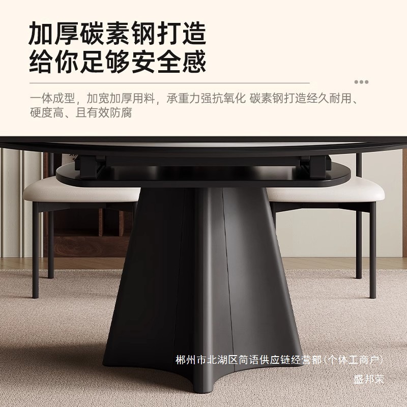 Fábrica directa italiana tabla de comedor de roca 2026 nueva luz de lujo moderno simple pequeño hogar mesa de comedor retráctil