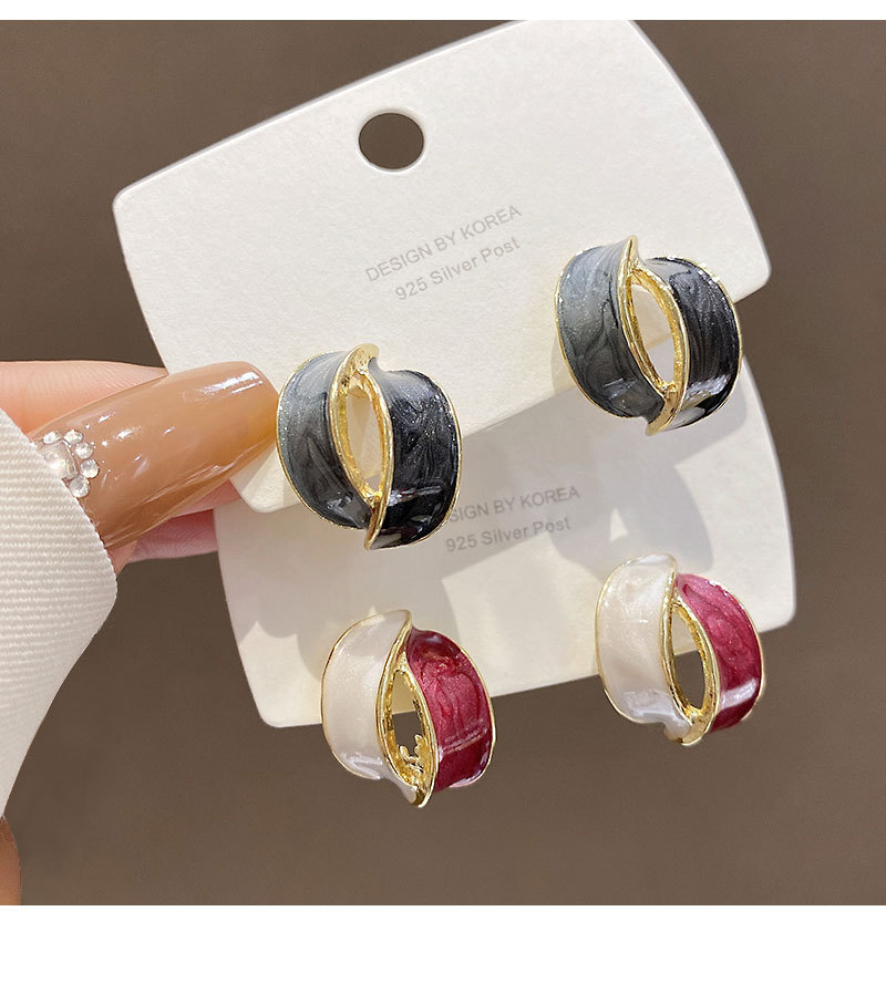 1 Pair Fashion Geometric Alloy Enamel Women's Ear Studs display picture 2