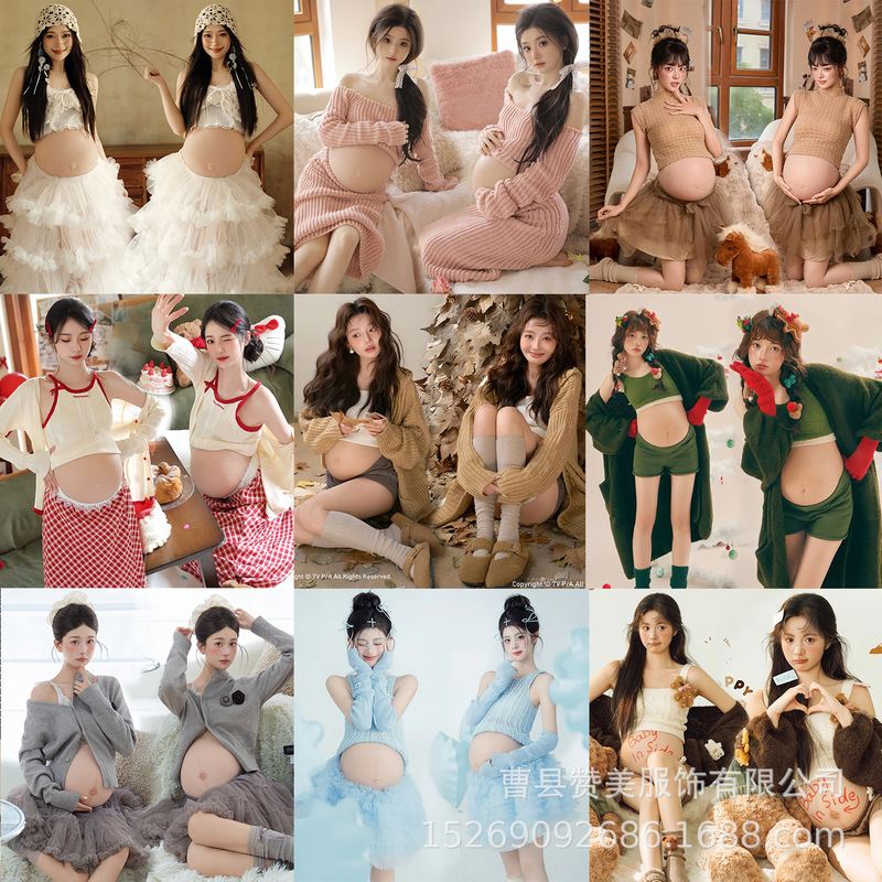 New maternity photo shoot outfits for the photo studio, autumn and winter new cozy indoor maternity photoshoot outfits for expectant mothers New maternity photo shoot outfits for the photo studio, autumn and winter new cozy indoor maternity photoshoot outfits for expectant mothers