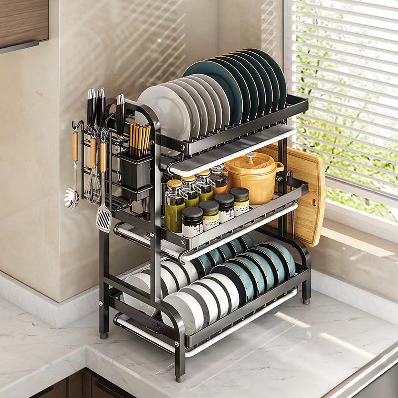 Water cocina plato de platos rack canasta de drenaje plato de platos rack estante caja de almacenamiento casera palillos de drenaje rack de almacenamiento