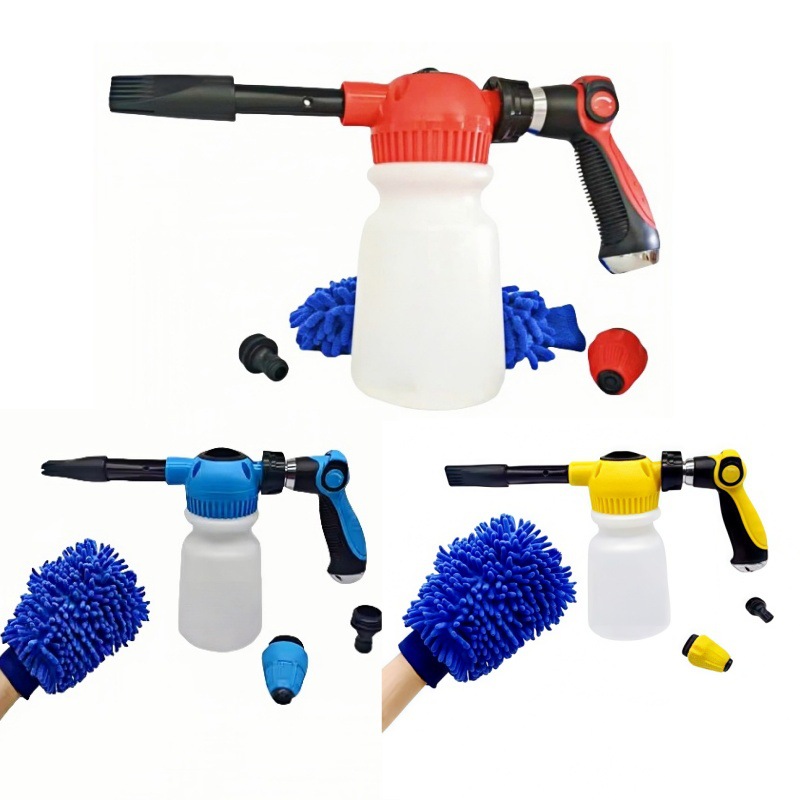 源头工厂家用低压锌合金洗车泡沫壶水枪园林浇花便捷式喷枪批发