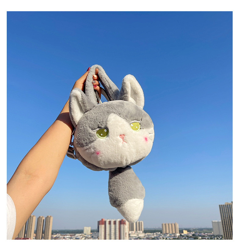 137g Weight Zipper Closure Type Single Shoulder Strap, Top Handle Strap Type Shoulder Bag Bags Type Casual Occasion Plush Material Animal, Cartoon Pattern Spring, Autumn&Winter Season Kid'S Gender Cute Style Round Shape Kid'S Plush Animal Cartoon Cute Round Zipper Shoulder Bag 5