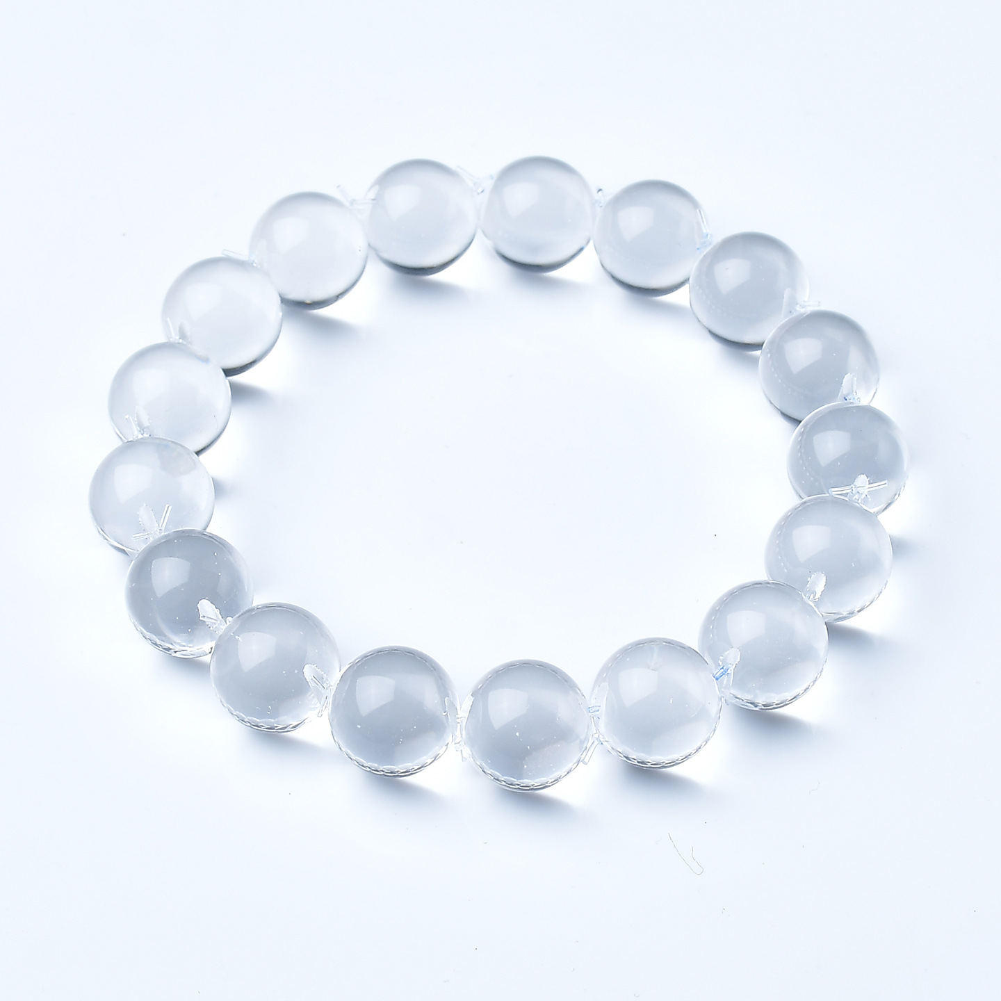 白水晶牛鼻孔泡泡珠手鏈