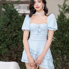 ins韩国新款2026新款连体泳衣遮肚显瘦温泉度假沙滩游泳衣女泳装