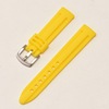 Factory spot direct sales solid silicone strap 18 20 22 24 General flat -meter watch silver buckle rubber strap