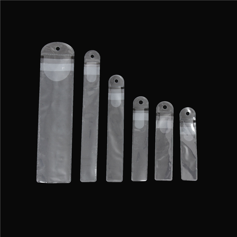 PVC esmerilado bolsa de película de inserción cepillo cosmético bolsa de almacenamiento de envases de plástico cepillo de labios cosméticos pinzas bolsa de polvo de PVC