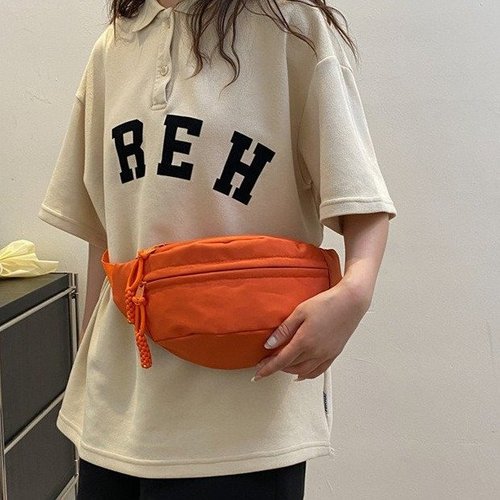 Korean style simple nylon cloth small bag for women  new textured single shoulder armpit bag chest bag crossbody small waist bag