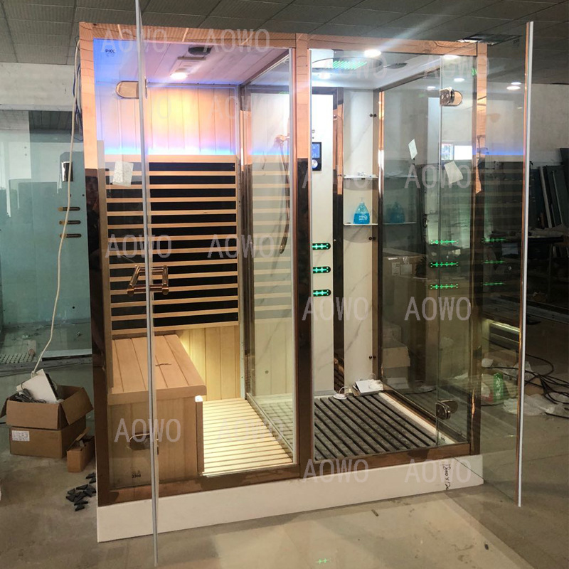 Sala de vapor húmedo y seco no estándar en todo el baño sala de ducha doméstica sauna de vapor húmedo casa de vapor húmedo