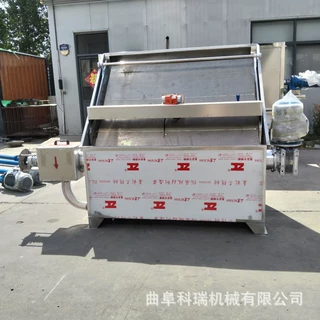 鸡鸭鹅粪便干湿分离器 处理养殖场粪便脱水设备 科瑞斜筛式挤压机