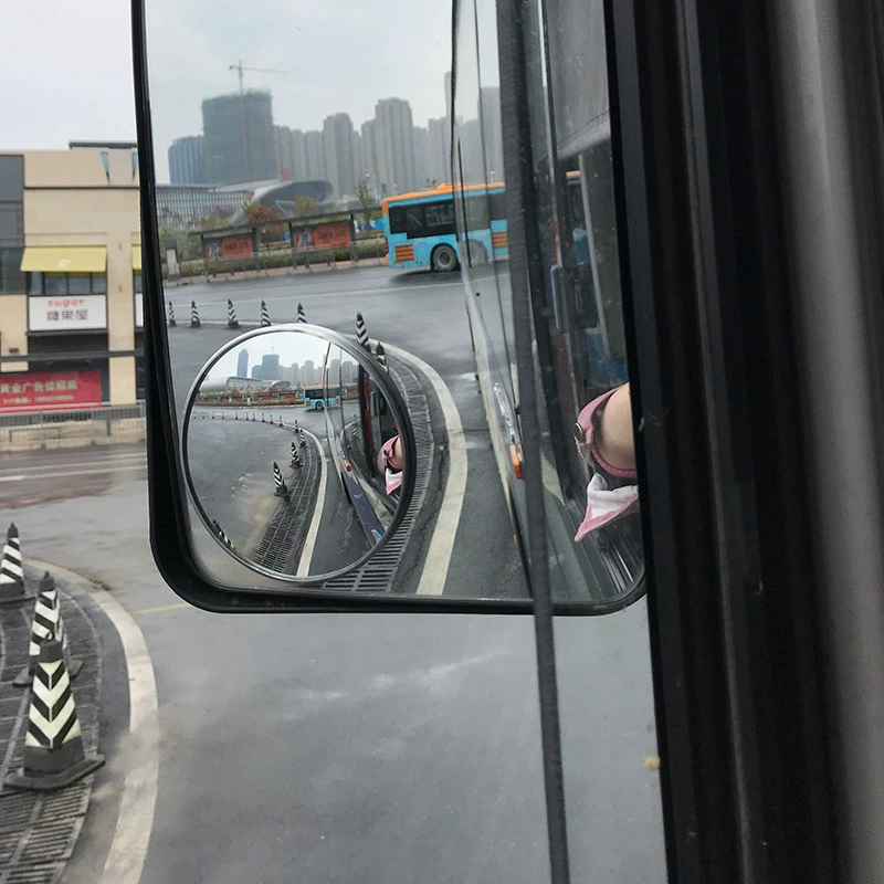Зеркало заднего вида для приёма заднего хода, маленькое круглое зеркало, большой грузовик/легковой автомобиль, слепая зона, выпуклое широкоугольное вспомогательное большое зеркало-отражатель