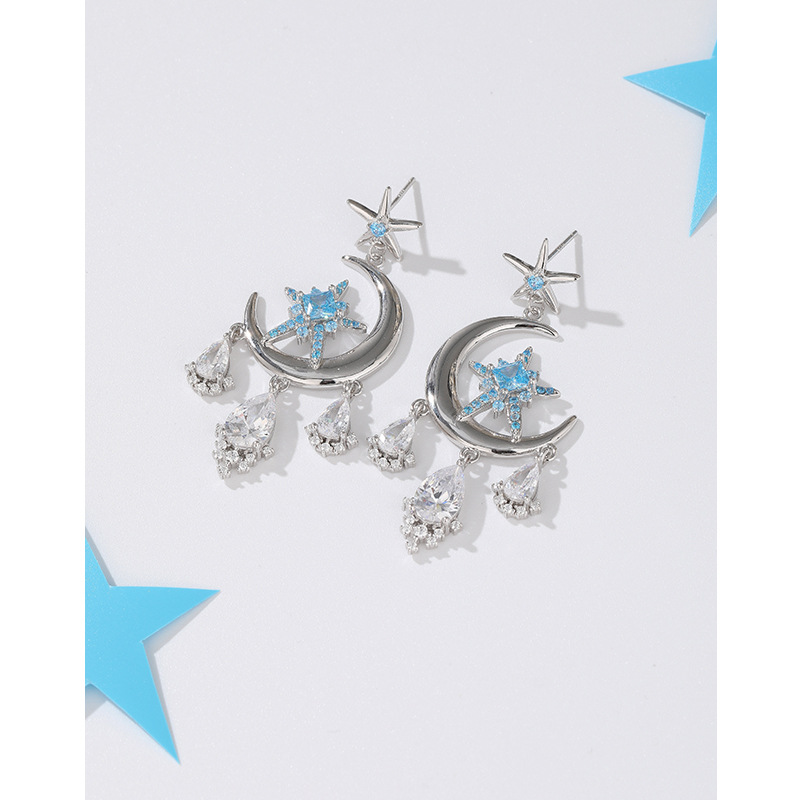 Pendientes de borla Xingyue de las mujeres de plata esterlina 925 pendientes elegantes Luz de lujo de alto grado pendientes de diseño de nicho pendientes de moda