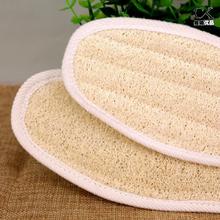 Loofah Insoles Thickeneded Anti-Odor Sweat-Absorbent Melon Pulp Insoles Foot Massage Breathable Straw Insoles Men's and Women's Sports Natural