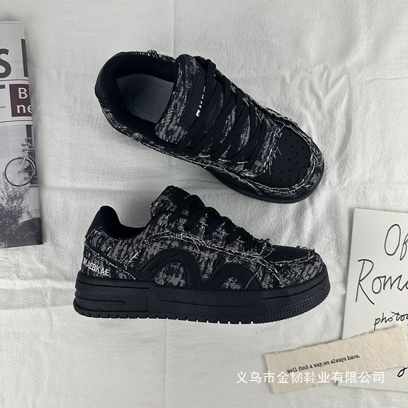 Niche Original Ins Retro Trendy Couple Broken Sneakers Student Versatile Thick-Soled Casual Sports Sneakers for Men