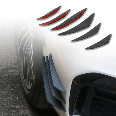 Car supplies modified bumper carbon fiber pattern wind knife extended universal spoiler bumper strip large surrounding wind knife
