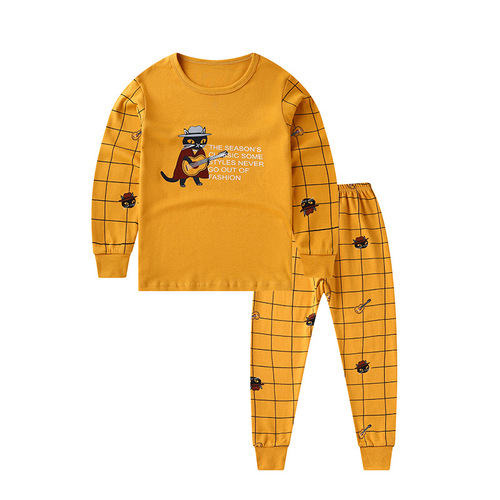  New Children's Clothing Autumn and Winter Pure Cotton Underwear Set Boys and Girls Underwear Home Clothing Category A Autumn Clothes