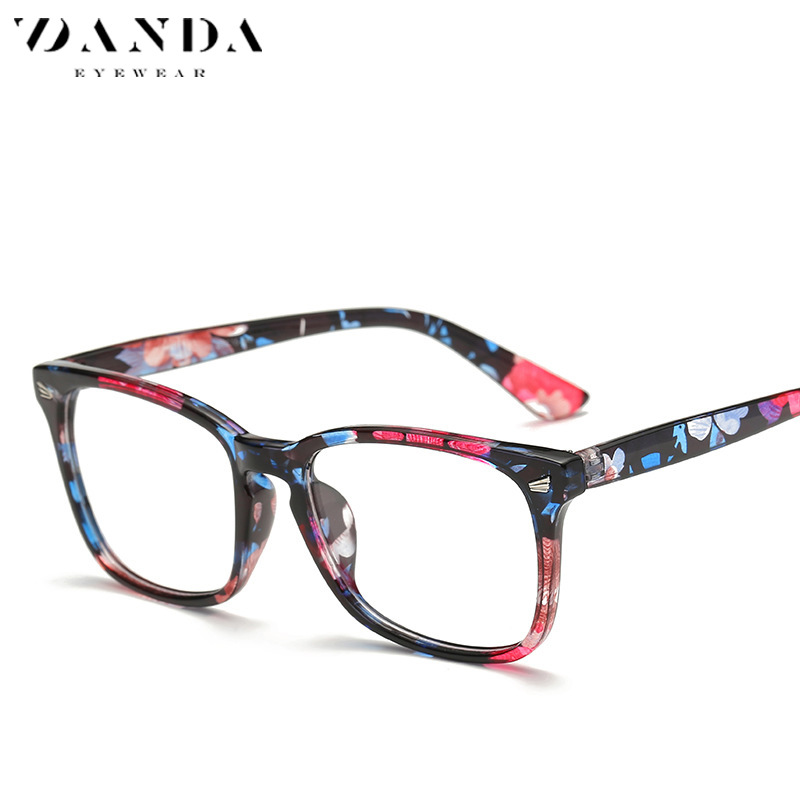 Amazon Venta caliente cuadrados gafas lisas 8082 gafas retro marco de los hombres y las mujeres retro gafas lisas decorativas pueden ser equipadas con miopía