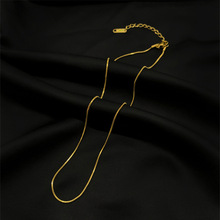 欧美不锈钢圆蛇骨项链 真空电镀炉内18k锁骨链新款现货厂家直销