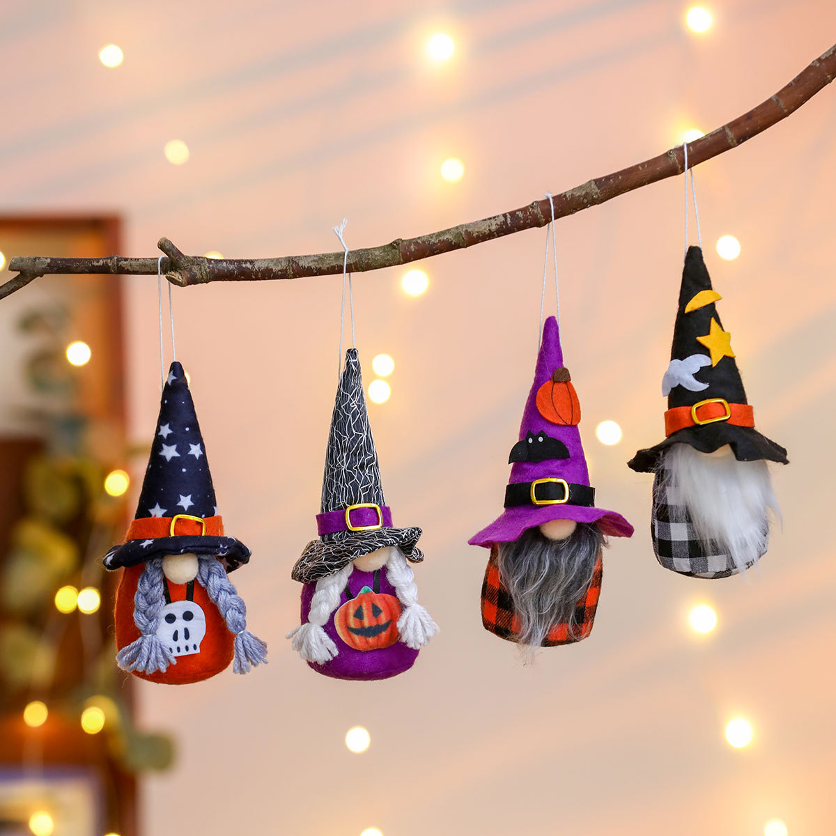 Nuevos accesorios de Halloween transfronterizos muñecas muñecas decoraciones muñecas decoraciones muñecas brujas de Halloween
