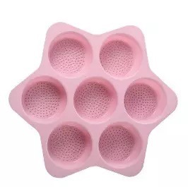 New 4/6/7/8 cake bread mold with round hole baking tool non-stick baking pan silicone burger mold