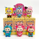 Cross-Border Best-Selling Six Labubu Figures Labubu Cos Stitch Spongebob Cartoon Model Ornaments