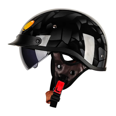 Motorcycle Helmet Men's Spring and: Motosiklet kaskı (dəbilqə) - 112-viper-with-black-mirror-s