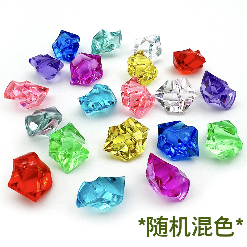 Colorido Cristal de los niños de la gema artificial del tanque de peces de plástico acrílico juguete patio etapa de vestir