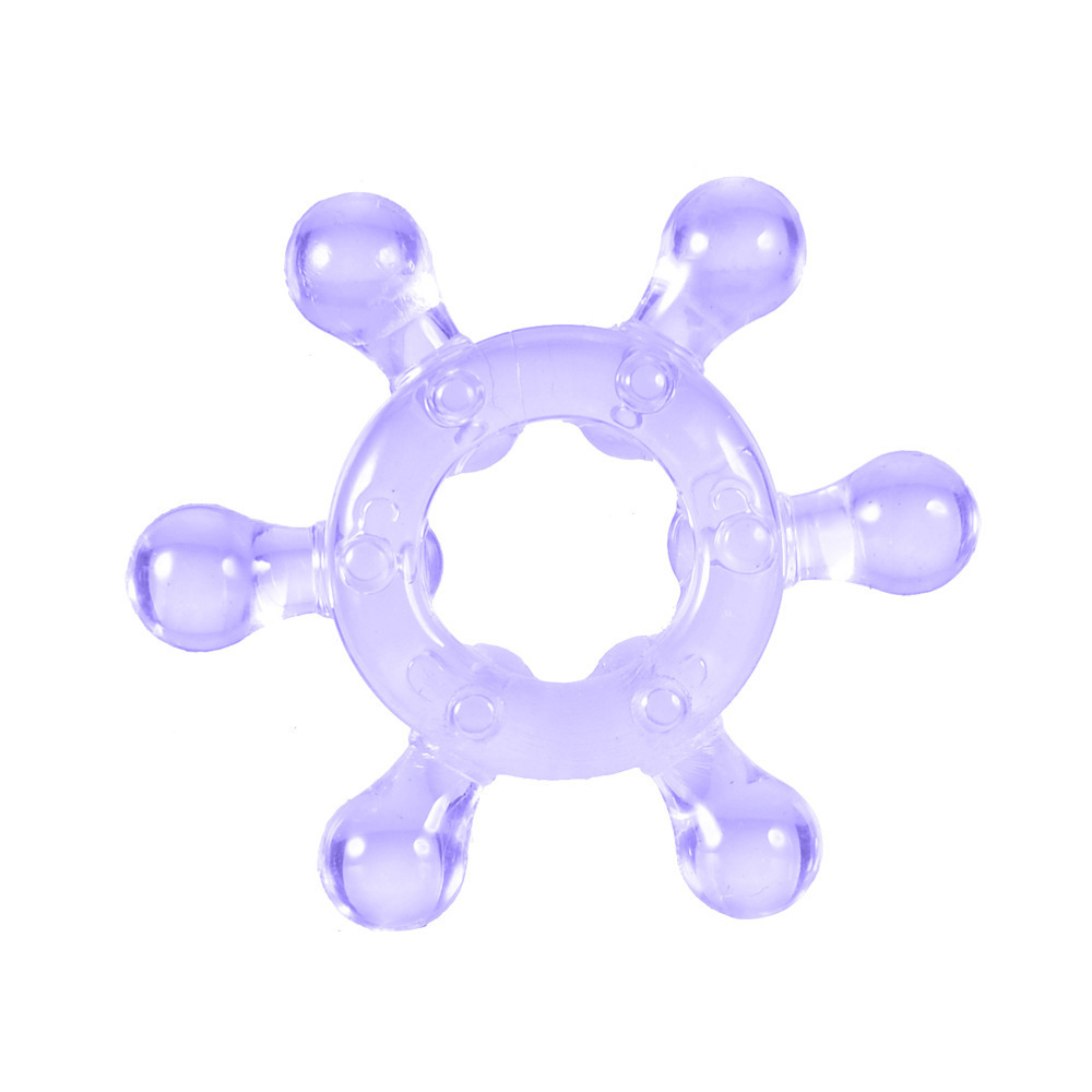 Caterpillar Crystal Delay Ring TPE Locking Sun Ring Adult Toy — detail image 16