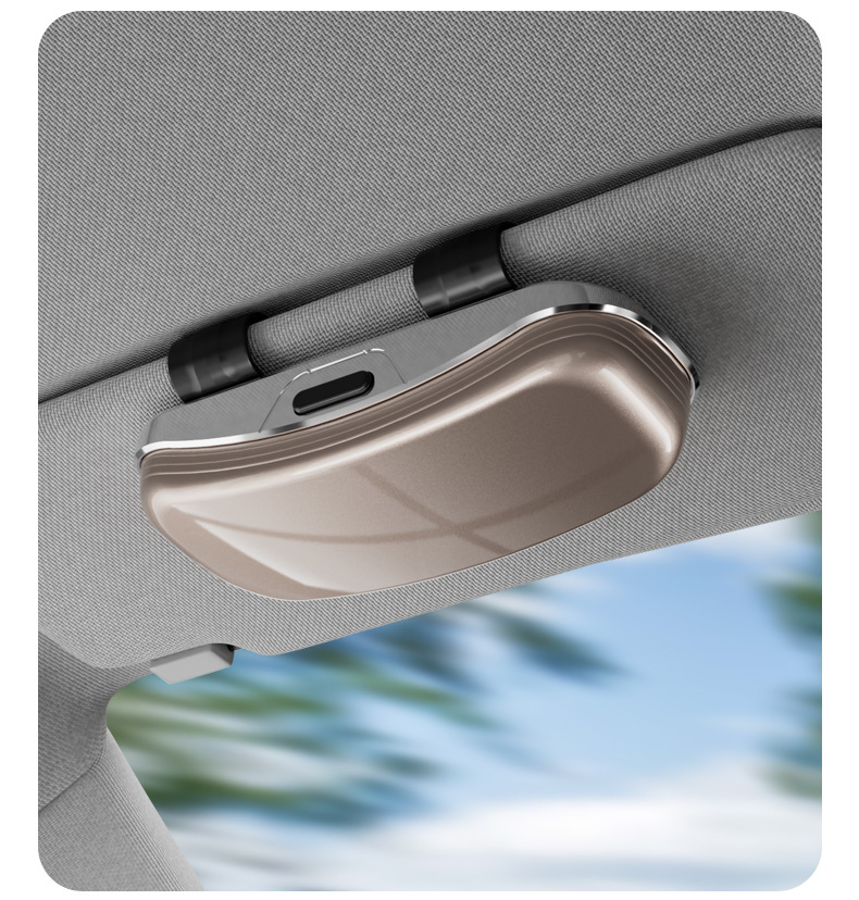 Car-Mounted Glasses Case, Sun Visor Sunglasses Clip, Car Interior Driver's Glasses Holder, Sunglasses Storage Box, Glasses Stand