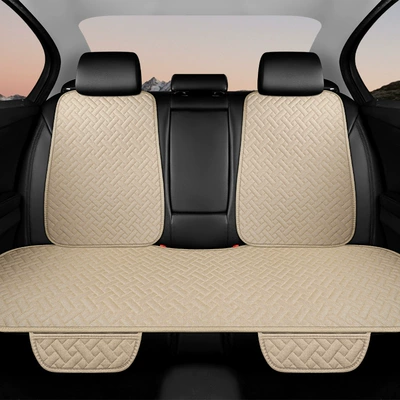 Anti-Slip Foreign Trade Explosion Single – Seat cushion, seat cover - beige-backrest-small-three-pieces