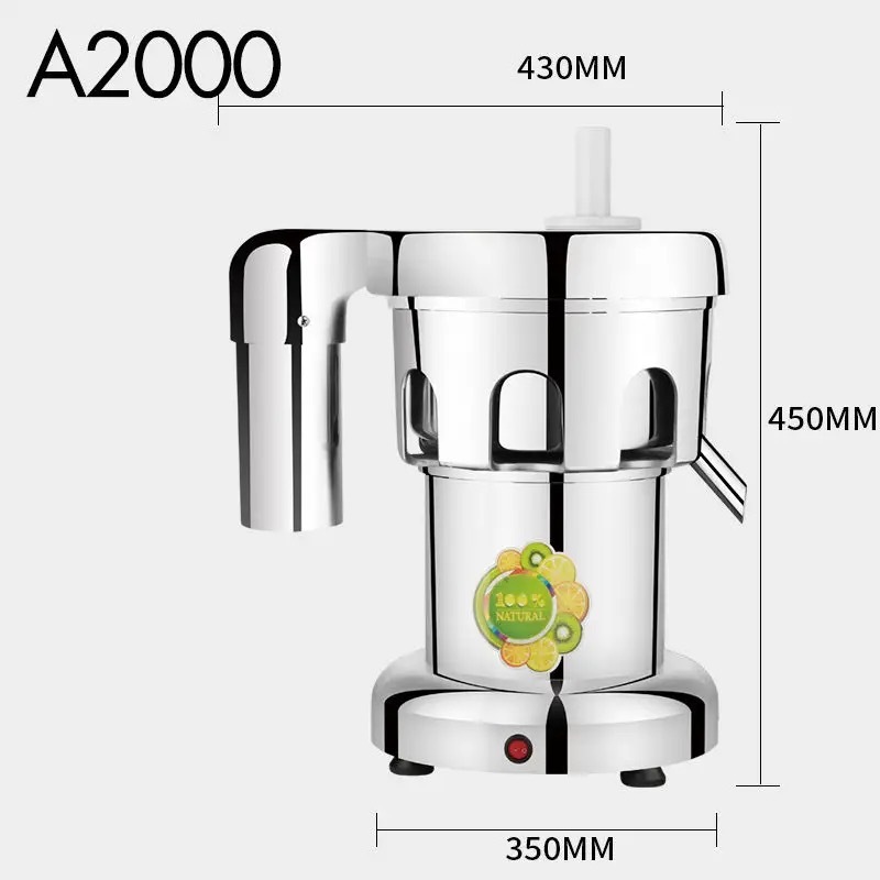 Exprensa de jugo comercial de gran calibre máquina de jugo crudo automática doméstica separación de jugo residual máquina de jugo de frutas y verduras