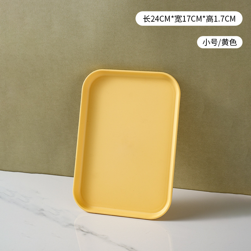 ハンドル付き軽量高級プラスチックトレイ、ハイエンド家庭用ティートレイ、ディナープレート、業務用レストランの厚みのある大きなプレート|undefined