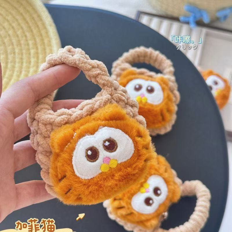 Cute Plush Garfield Headphone Key Bag Knitted Tote Bag Coin Ins Niche Small Bag Pendant Gift Cute Plush Garfield Headphone Key Bag Knitted Tote Bag Coin Ins Niche Small Bag Pendant Gift